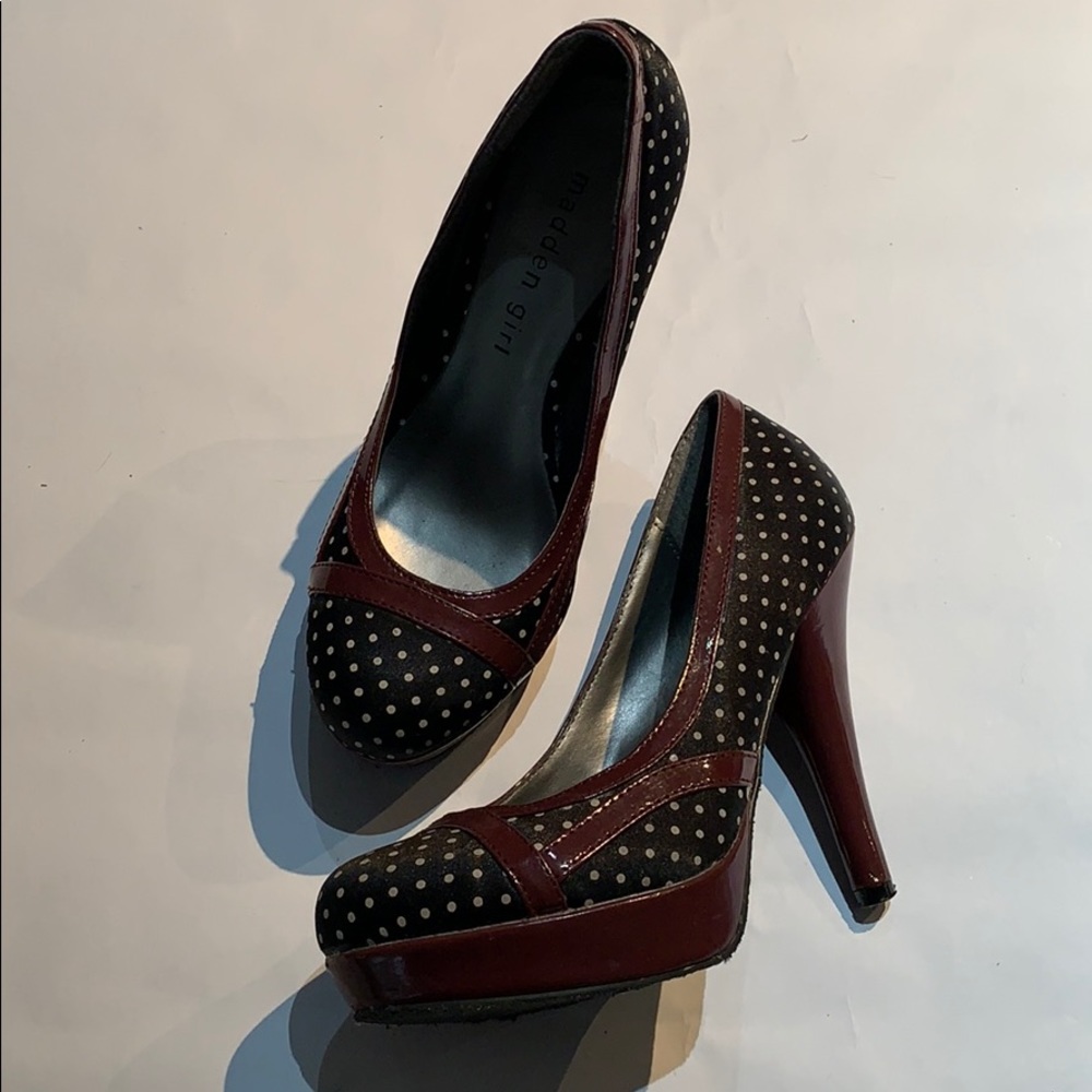 Madden girl polka dot heels
